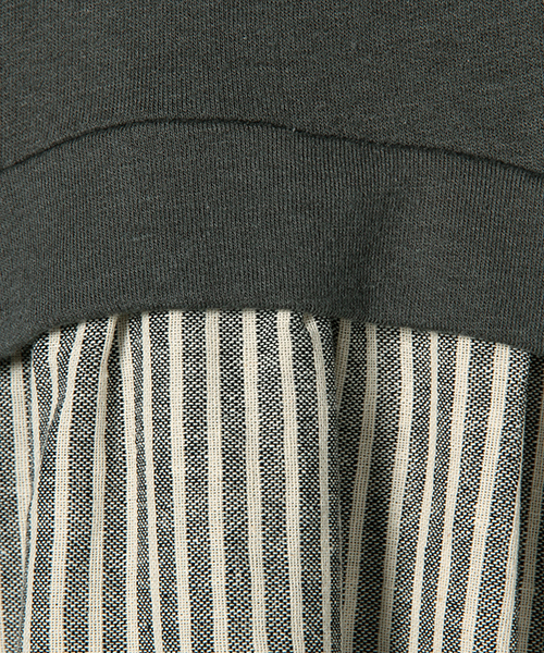 CAROLINA GLASER（カロリナ グレイサー）の「CAROLINA GLASER / カットストライプ ワンピース（ワンピース・レディース・グレー/チャコールグレー・ONE SIZE）」の11枚目の写真