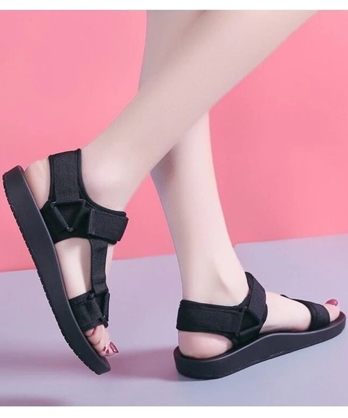 Lace Ladies（レースレディース）の「ベルクロスポーツサンダル（サンダル・レディース・ピンク/ブラック・24/23.5/24.5/25/23）」の14枚目の写真