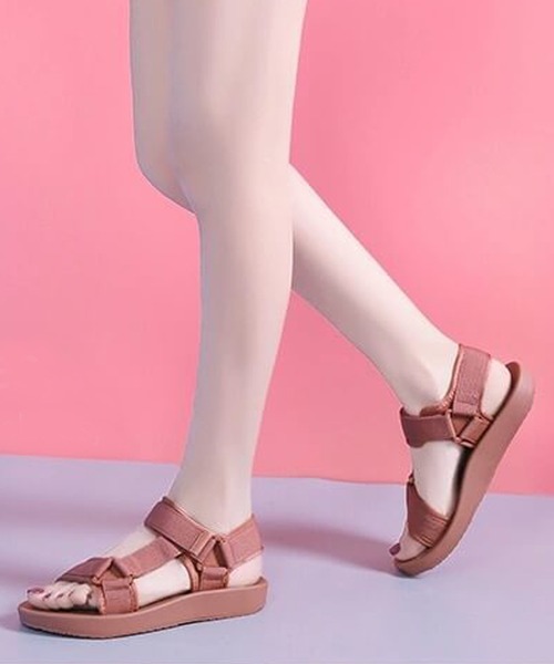 Lace Ladies（レースレディース）の「ベルクロスポーツサンダル（サンダル・レディース・ピンク/ブラック・24/23.5/24.5/25/23）」の21枚目の写真