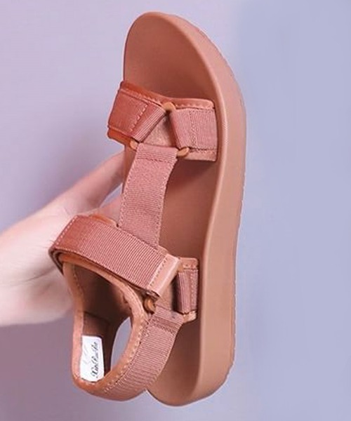 Lace Ladies（レースレディース）の「ベルクロスポーツサンダル（サンダル・レディース・ピンク/ブラック・24/23.5/24.5/25/23）」の13枚目の写真