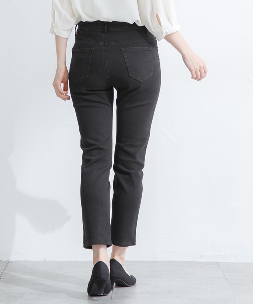 Honeys（ハニーズ）の「デニムスキニー（股下６４ｃｍ）（デニムパンツ・レディース・ブラック/ライトインディゴブルー/ワンウォッシュ・LL/SS/S/M/L）」の7枚目の写真