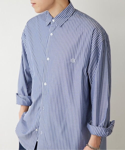 SETUP7(セットアップセブン)の「【SETUP7】ベーシックストライプシャツ SCCH034(シャツ/ブラウス・メンズ・ブラック/ネイビー/ブラウン/ホワイト/ホワイト系その他2/ブラック系その他3/ブルー/ネイビー系1/ブラック系その他2・FREE/M/L)」の9枚目の写真
