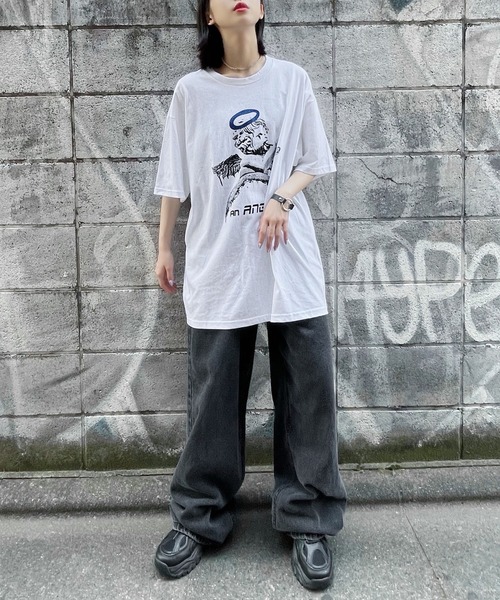 Figments（フィグメンツ）の「AN ANGEL Tシャツ（Tシャツ/カットソー・レディース・ホワイト/ブラック・FREE）」の3枚目の写真
