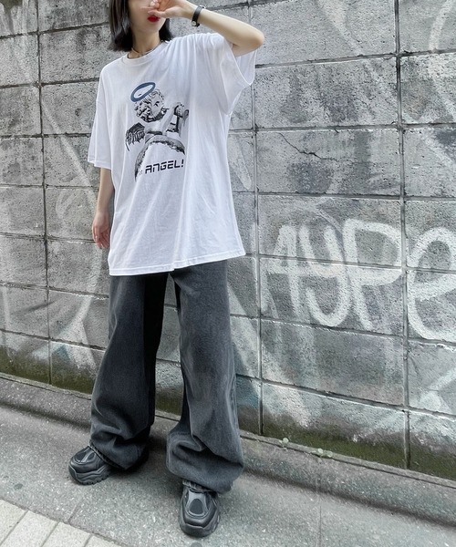 Figments（フィグメンツ）の「AN ANGEL Tシャツ（Tシャツ/カットソー・レディース・ホワイト/ブラック・FREE）」の4枚目の写真