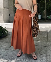 Chez toi | タックフレアロングカラースカート(スカート)