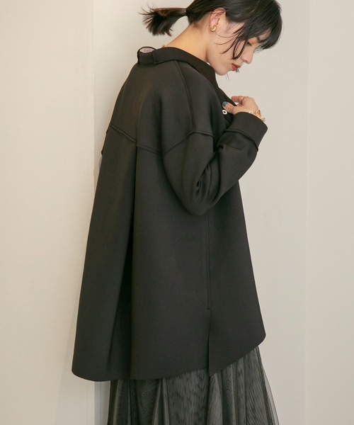 Eimee Law（エイミーロウ）の「マシュマロボンディングアシメシャツ（シャツ/ブラウス・レディース・ブラック/チャコールグレー/ベージュ・38）」の15枚目の写真