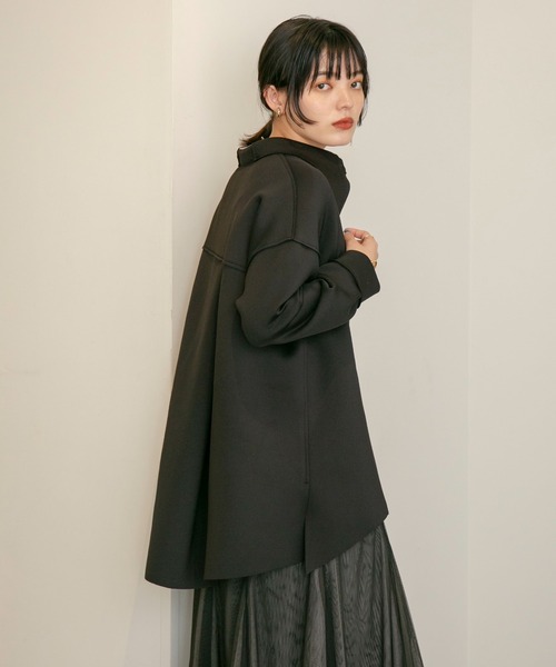 Eimee Law（エイミーロウ）の「マシュマロボンディングアシメシャツ（シャツ/ブラウス・レディース・ブラック/チャコールグレー/ベージュ・38）」の10枚目の写真