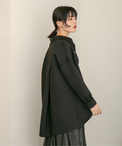 Eimee Law（エイミーロウ）の「マシュマロボンディングアシメシャツ（シャツ/ブラウス・レディース・ブラック/チャコールグレー/ベージュ・38）」の5枚目の写真
