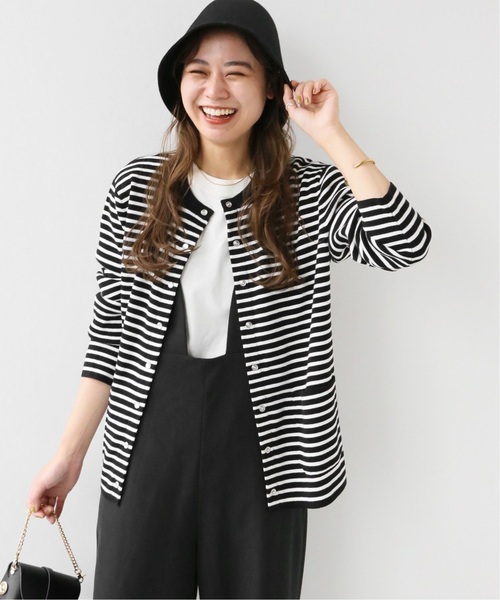 JOURNAL STANDARD relume（ジャーナルスタンダード　レリューム）の「《追加》パールドットボタンカーディガン（カーディガン/ボレロ・レディース・レッド/ブラック系その他/ブラック・FREE）」の16枚目の写真