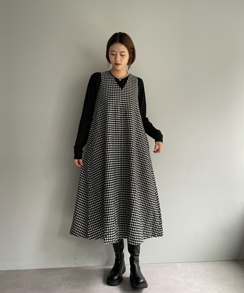 Gramicci（グラミチ）の「【GRAMICCI/グラミチ】WOOL TENT DRESS（ワンピース・レディース・ブラック/グレー/チャコールグレー・SMALL/MEDIUM）」の14枚目の写真