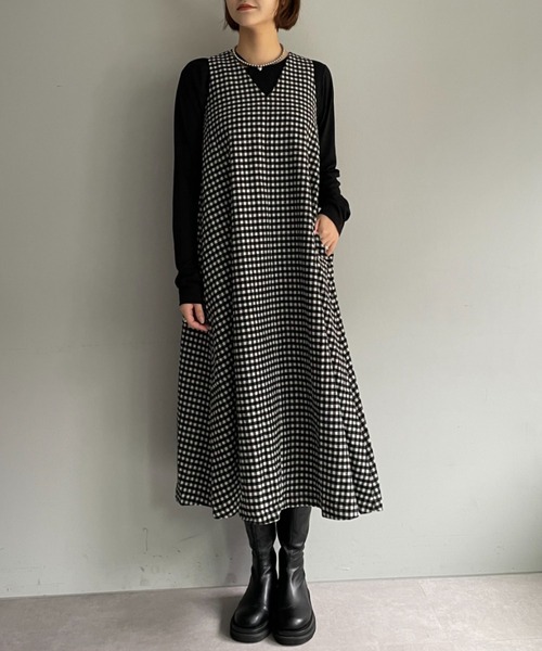 Gramicci（グラミチ）の「【GRAMICCI/グラミチ】WOOL TENT DRESS（ワンピース・レディース・ブラック/グレー/チャコールグレー・SMALL/MEDIUM）」の6枚目の写真