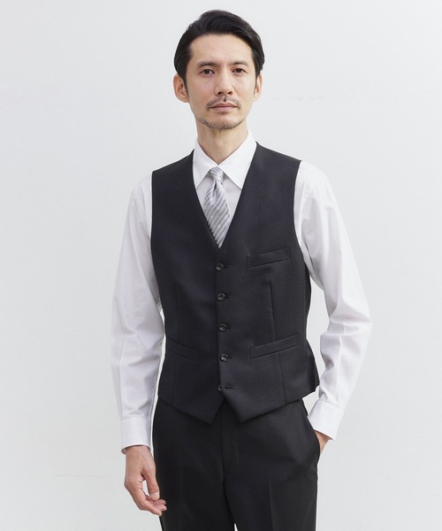 TAKEO KIKUCHI(タケオキクチ)の「【Made in JAPAN】矢絣(やがすり)ベスト/ スリーピース対応(スーツベスト・メンズ・ブラック/ネイビー/ブラック系7/ブルー系その他7・02/03/04)」の2枚目の写真