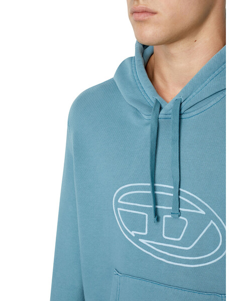 DIESEL（ディーゼル）の「メンズ ロゴ パーカー（パーカー・メンズ・ライトブルー/ブラック/グレー・LARGE/MEDIUM/SMALL/X-LARGE/X-SMALL/XX-LARGE/XXX-LARGE）」の6枚目の写真