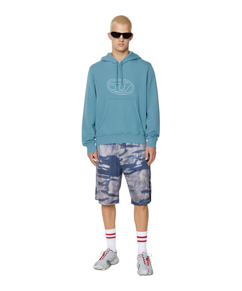 DIESEL（ディーゼル）の「メンズ ロゴ パーカー（パーカー・メンズ・ライトブルー/ブラック/グレー・LARGE/MEDIUM/SMALL/X-LARGE/X-SMALL/XX-LARGE/XXX-LARGE）」の7枚目の写真