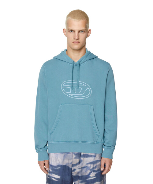 DIESEL（ディーゼル）の「メンズ ロゴ パーカー（パーカー・メンズ・ライトブルー/ブラック/グレー・LARGE/MEDIUM/SMALL/X-LARGE/X-SMALL/XX-LARGE/XXX-LARGE）」の9枚目の写真