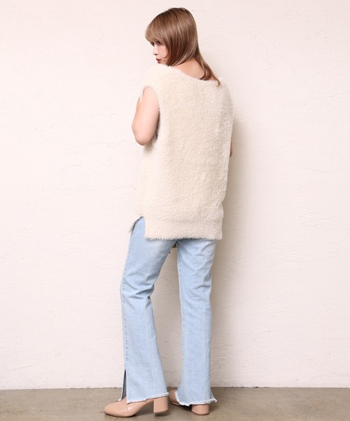 CADUNE❤︎フェザー接結ベスト❤︎茶 セール】フェザーベスト（ベスト）｜one after another NICE CLAUP