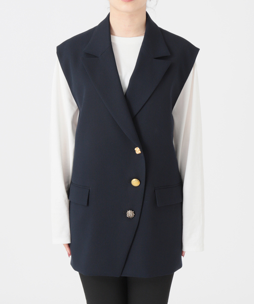 ウールトリコチンオーナメントボタンベスト journal standard L'essage（ジャーナルスタンダードレサージュ）の