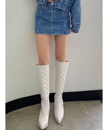 GYDA | 【セットアップ着用可】SIDE QUILTINGデニム スカートライクショートパンツ(デニムスカート)