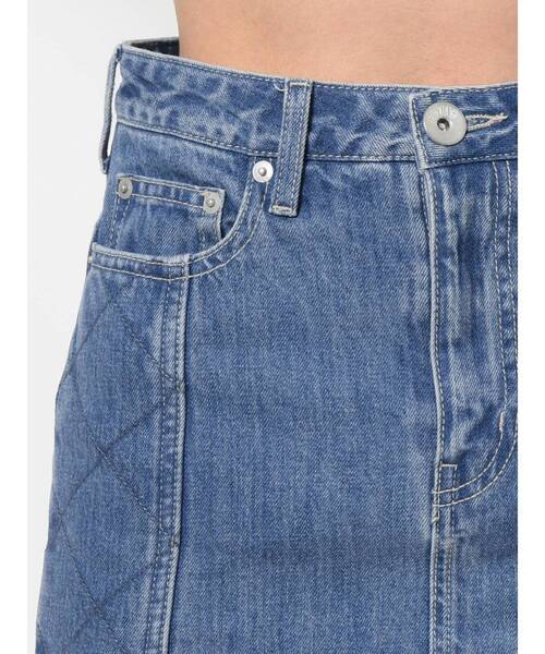 GYDA（ジェイダ）の「【セットアップ着用可】SIDE QUILTINGデニム スカートライクショートパンツ（デニムスカート・レディース・ライトブルー/インディゴブルー・SMALL/MEDIUM）」の15枚目の写真