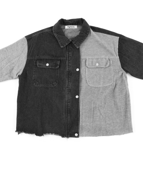 Figments（フィグメンツ）の「再構築デニムジャケット（デニムジャケット・レディース・ブラック・FREE）」の3枚目の写真