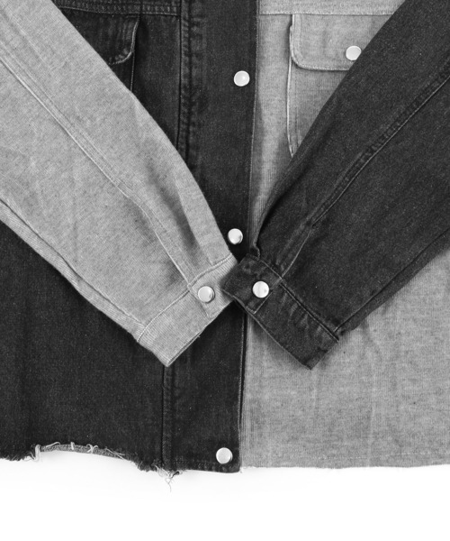 Figments（フィグメンツ）の「再構築デニムジャケット（デニムジャケット・レディース・ブラック・FREE）」の5枚目の写真