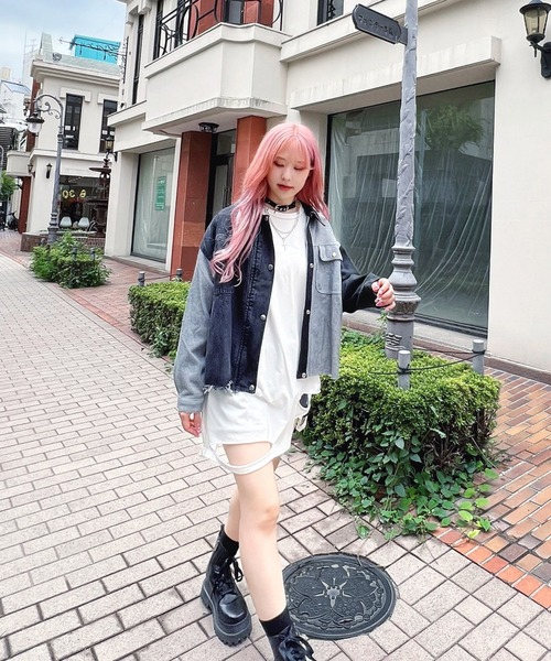 Figments（フィグメンツ）の「再構築デニムジャケット（デニムジャケット・レディース・ブラック・FREE）」の15枚目の写真