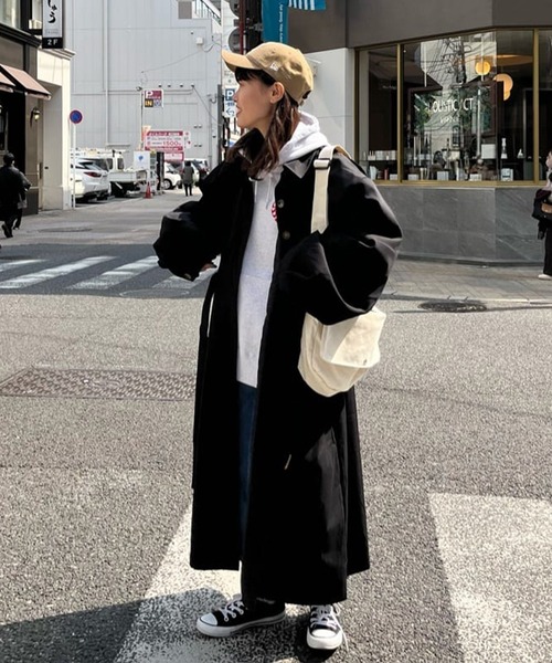 SPINNS（スピンズ）の「【シンプルデザイン】フラップバック（ショルダーバッグ・メンズ・ブラック/オフホワイト・ONESIZE）」の10枚目の写真