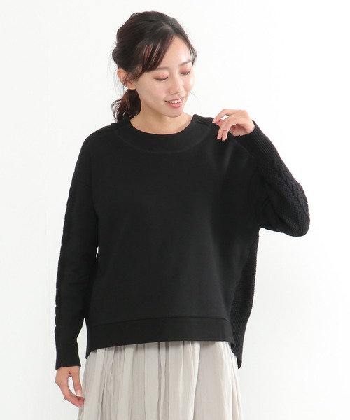 LBC(エルビーシー)の「スウェットニットドッキングプルオーバー(Tシャツ/カットソー・レディース・オレンジ/オフホワイト/ブラック・M)」の20枚目の写真