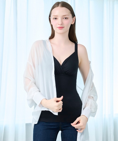 BRADELIS NEWYORK（ブラデリスニューヨーク）の「ブラデリス オールインワンブラキャミ 補整 補正 ノンワイヤー ブラトップ（インナーウェア/肌着・レディース・ブラック/グレイッシュベージュ/ピンク系その他・S/M/L/LL/3L）」の20枚目の写真