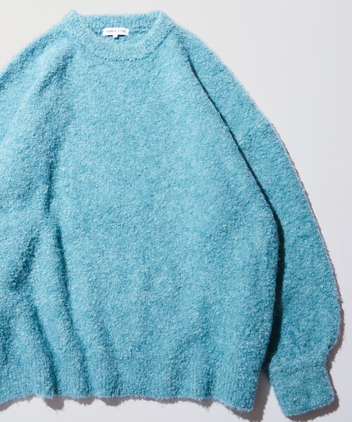 FREAK'S STORE(フリークスストア)の「WEB限定 ビッグシルエット ループヤーン クルーネックニット/プルオーバーセーター(ニット/セーター・メンズ・ブラック/サックスブルー/グリーン/ベージュ/イエロー・SMALL/MEDIUM/LARGE)」の4枚目の写真