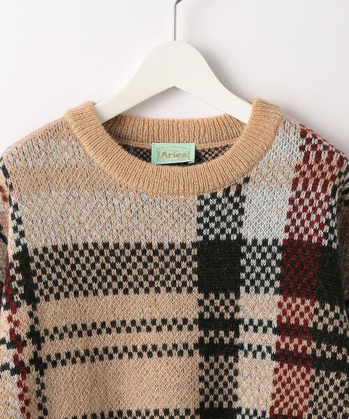 ARIES(アリーズ)の「<ARIES> PRAID CREW NECK KNIT/ニット(ニット/セーター・メンズ・ベージュ・M/L)」の6枚目の写真