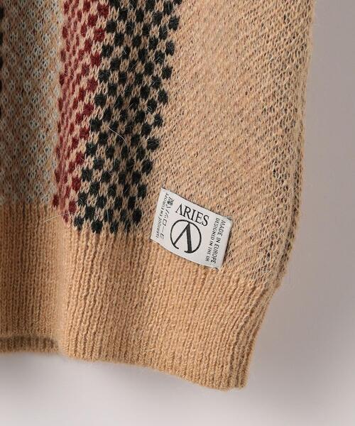 ARIES(アリーズ)の「<ARIES> PRAID CREW NECK KNIT/ニット(ニット/セーター・メンズ・ベージュ・M/L)」の2枚目の写真