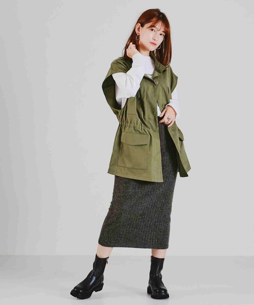 acro（アクロ）の「リブ切替ニットタイトスカート/AC2102（スカート・レディース・グリーン/グレー/ベージュ・ﾌﾘ-）」の15枚目の写真