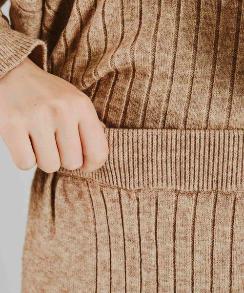 acro（アクロ）の「リブ切替ニットタイトスカート/AC2102（スカート・レディース・グリーン/グレー/ベージュ・ﾌﾘ-）」の12枚目の写真