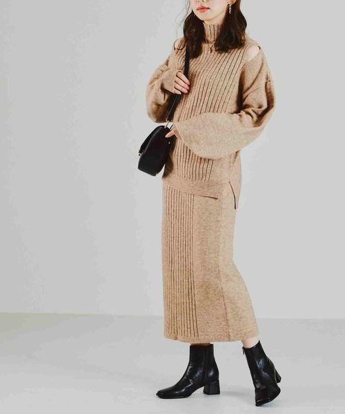 acro（アクロ）の「リブ切替ニットタイトスカート/AC2102（スカート・レディース・グリーン/グレー/ベージュ・ﾌﾘ-）」の19枚目の写真