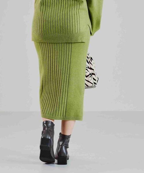 acro（アクロ）の「リブ切替ニットタイトスカート/AC2102（スカート・レディース・グリーン/グレー/ベージュ・ﾌﾘ-）」の16枚目の写真