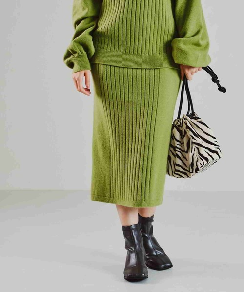 acro（アクロ）の「リブ切替ニットタイトスカート/AC2102（スカート・レディース・グリーン/グレー/ベージュ・ﾌﾘ-）」の22枚目の写真