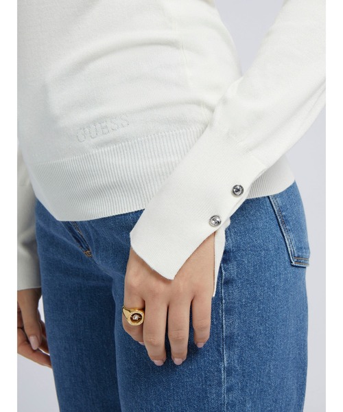Guess（ゲス）の「Paule Turtle Neck Sweater（ニット/セーター・レディース・クリーム・SMALL/MEDIUM/X-SMALL/LARGE）」の3枚目の写真
