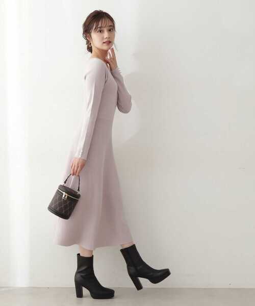 PROPORTION BODY DRESSING（プロポーションボディドレッシング）の「スカラカットニットワンピ / 1213140105（ワンピース・レディース・ダークグレー/グレー/パープル・SMALL/MEDIUM）」の11枚目の写真