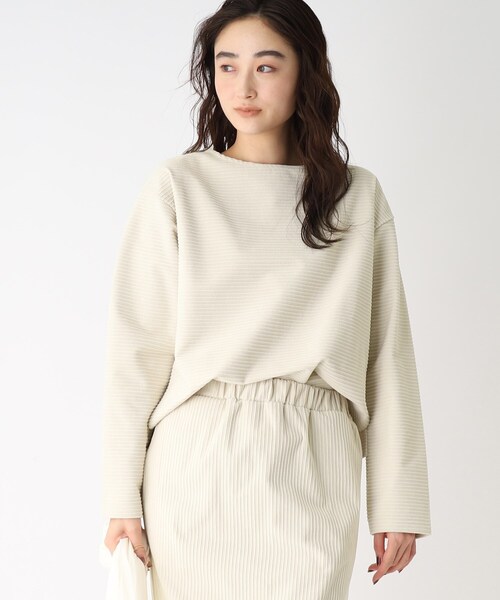コーデュロイ ボートネックカットソー(Tシャツ/カットソー)|OPAQUE 特殊消防隊 CINOH ボートネックカットソー Tシャツ/カットソー(七分/長袖)