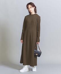 BEAUTY&YOUTH UNITED ARROWS | アクリルウール フィット フレア ワンピース -ウォッシャブル-(ワンピース)