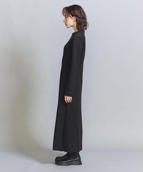 BEAUTY&YOUTH UNITED ARROWS（ビューティーアンドユースユナイテッドアローズ）の「アクリルウール フィット フレア ワンピース -ウォッシャブル-（ワンピース・レディース・ブラック/ブラウン・M/S）」の5枚目の写真