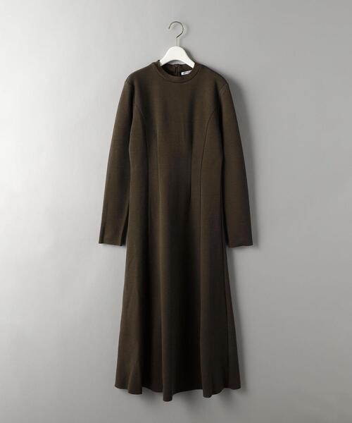 BEAUTY&YOUTH UNITED ARROWS（ビューティーアンドユースユナイテッドアローズ）の「アクリルウール フィット フレア ワンピース -ウォッシャブル-（ワンピース・レディース・ブラック/ブラウン・M/S）」の12枚目の写真