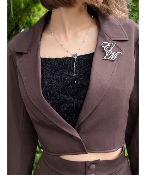 EATME（イートミー）の「E/Mロゴブローチ（ブローチ/コサージュ・レディース・ピンク/ブラック・FREE）」の10枚目の写真