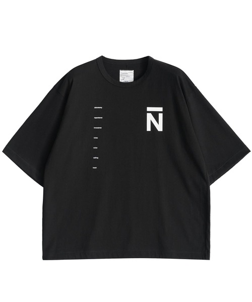 SHAREEF（シャリーフ）の「"N" S/S BIG-T（Tシャツ/カットソー・メンズ・ホワイト/ブラック/パープル・1/2/3）」の4枚目の写真
