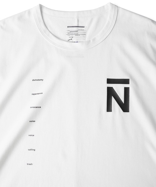 SHAREEF（シャリーフ）の「"N" S/S BIG-T（Tシャツ/カットソー・メンズ・ホワイト/ブラック/パープル・1/2/3）」の13枚目の写真