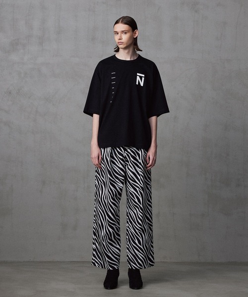 SHAREEF（シャリーフ）の「"N" S/S BIG-T（Tシャツ/カットソー・メンズ・ホワイト/ブラック/パープル・1/2/3）」の17枚目の写真