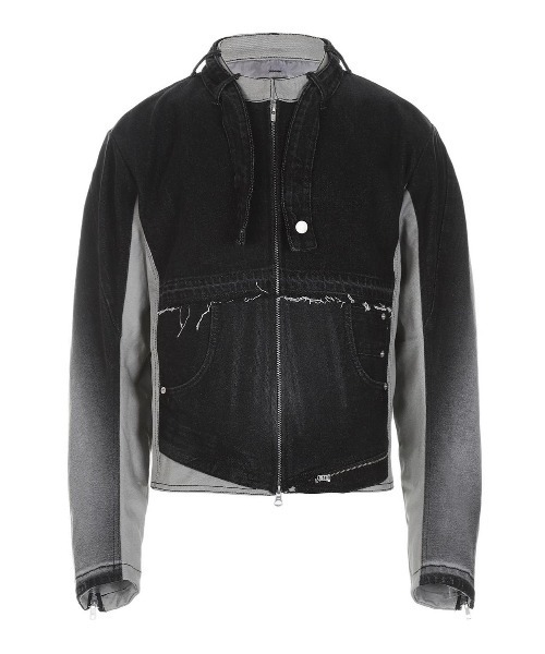 SURGERY(サージェリー)の「【SURGERY / サージェリー】surgery rebuild denim biker jacket / denim jacket デニムジャケット デニムセットアップ(デニムジャケット・メンズ・ブルー/ブラック・M)」の2枚目の写真