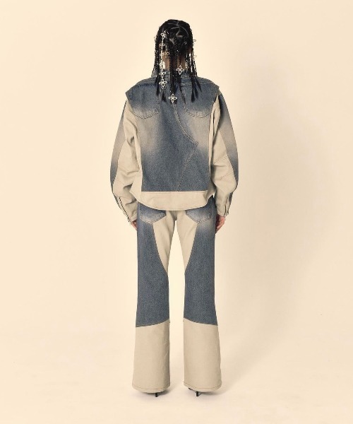 SURGERY(サージェリー)の「【SURGERY / サージェリー】surgery rebuild denim biker jacket / denim jacket デニムジャケット デニムセットアップ(デニムジャケット・メンズ・ブルー/ブラック・M)」の17枚目の写真