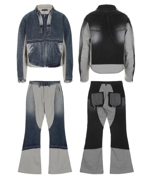 SURGERY(サージェリー)の「【SURGERY / サージェリー】surgery rebuild denim biker jacket / denim jacket デニムジャケット デニムセットアップ(デニムジャケット・メンズ・ブルー/ブラック・M)」の3枚目の写真